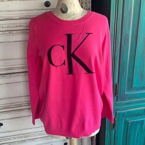 Calvin Klein hot pink sweater size extra large